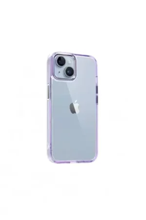 FUNDA ACRÍLICA PARA IPHONE 16 PRO TRANSPARENTE - LILA