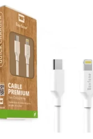 CABLE DE CARGA RÁPIDA LIGHTNING - TIPO C PARA IPHONE (1METRO)