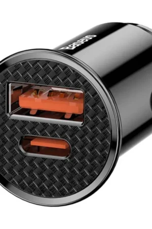 Baseus Cargador de coche 30W 3A 1xUSB-A 1xUSB-C